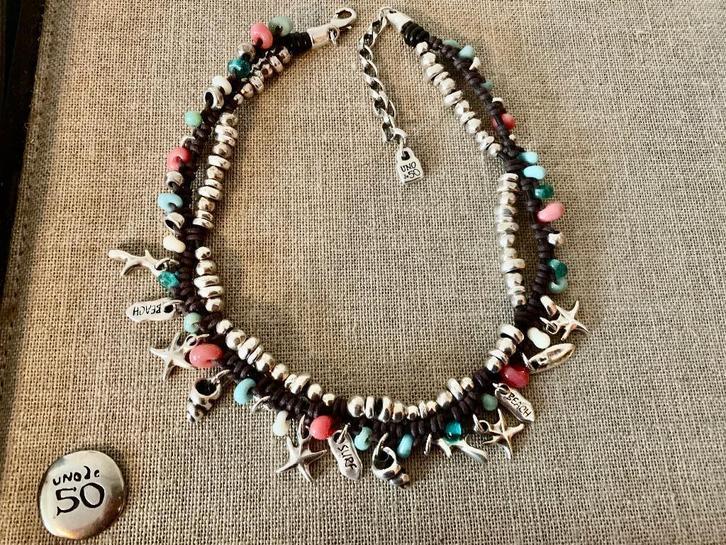 Uno de 50 Ketting (4) (290,- = 124,50) OCEAN Charm Surfer, Sieraden, Tassen en Uiterlijk, Kettingen, Nieuw, Overige materialen