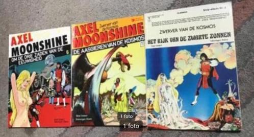 3 delen Axel Moonshine door Ribera en Godard ., Boeken, Stripboeken, Gelezen, Meerdere stripboeken, Ophalen of Verzenden