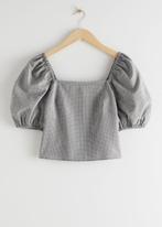 Puff sleeve blouse (& OTHER STORIES), Zwart, Ophalen of Verzenden, Korte mouw, Maat 34 (XS) of kleiner