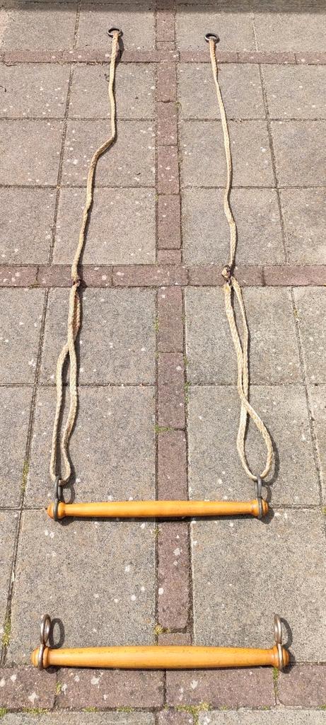 2 x vintage rekstok hout gym kind vintage turnstok gymzaal, Kinderen en Baby's, Speelgoed | Buiten | Speeltoestellen, Gebruikt