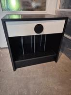 Vintage Platenkast / Vinylmeubel, zwart/wit, Ophalen, Gebruikt