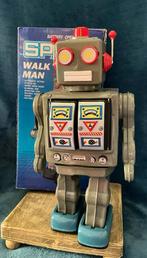 Battery operated blikken Space walk man robot in doos, Verzamelen, Ophalen of Verzenden