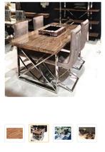 Richmond eettafel 240 lang  met 8 stoelen van richmond, 200 cm of meer, Zo goed als nieuw, Vijf personen of meer, Eric kuster stijl