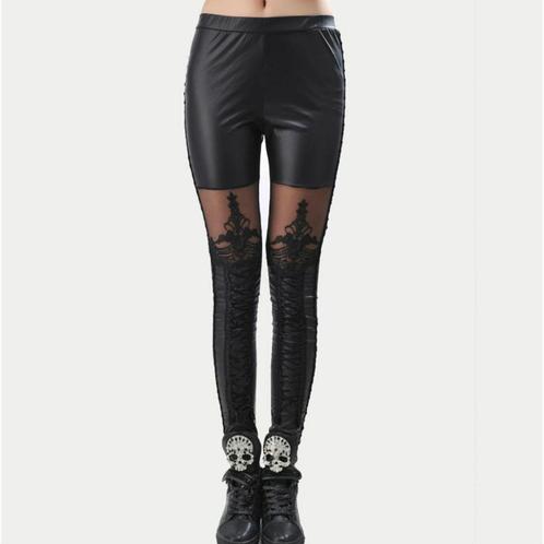Dames gothic legging leer look (sexy latex broek zwart pvc), Kleding | Dames, Broeken en Pantalons, Nieuw, Zwart, Lang, Verzenden