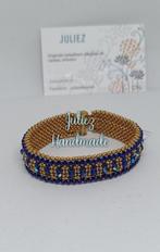 Prachtige unieke armband Miyuki kralen Juliez Handmade, Overige materialen, Met strass, Blauw, Nieuw
