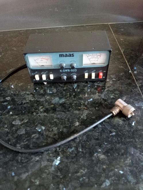MAAS 27MC Modulatie meter, type K-SWR-203, Telecommunicatie, Zenders en Ontvangers, Zo goed als nieuw, Zender en Ontvanger, Ophalen of Verzenden