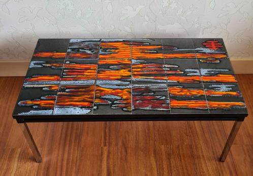 te koop: Belarti salontafel tegels, retro vintage jaren 60, Huis en Inrichting, Tafels | Salontafels, Gebruikt, Rechthoekig, Ophalen