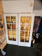 Set antieke en suite schuifdeuren!, Doe-het-zelf en Verbouw, Deuren en Horren, Ophalen, Gebruikt, Binnendeur, Glas