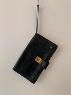 Vintage - echt lederen zwarte clutch - Assima, Ophalen of Verzenden, Zo goed als nieuw, Zwart, Avondtasje
