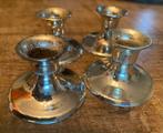 Vintage verzilverde Kandelaars (Set van 4), Ophalen of Verzenden, Zilver
