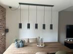 Moderne hanglamp met 5 lampen, Huis en Inrichting, Lampen | Hanglampen, Ophalen of Verzenden, Zo goed als nieuw, Glas, 50 tot 75 cm