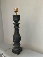 Houten, zwarte balusterlamp, Ophalen, Zo goed als nieuw, 50 tot 75 cm