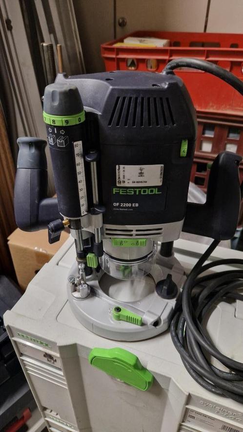 Festool of2200 ebq set in perfecte staat, Doe-het-zelf en Verbouw, Gereedschap | Freesmachines, Zo goed als nieuw, Bovenfrees