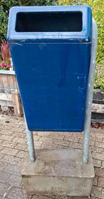 metalen afvalbak / vuilnisbak op betonnen voet, 40 liter of meer, Ophalen, Gebruikt, Minder dan 50 cm