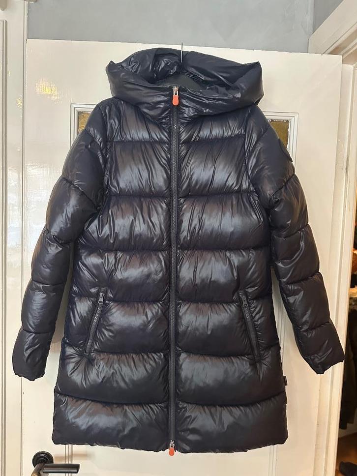 Save The duck donsjas mt 164, Kinderen en Baby's, Kinderkleding | Maat 164, Zo goed als nieuw, Meisje, Jas, Ophalen of Verzenden
