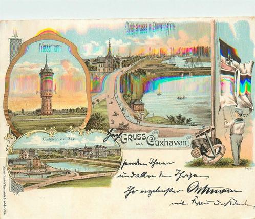 (701-243-019) Cuxhaven Litho, Verzamelen, Ansichtkaarten | Buitenland, Duitsland, Verzenden