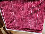 ROOD ZACHT PLAID TEDDY GEVOERD, Huis en Inrichting, Woonaccessoires | Plaids en Woondekens, Ophalen of Verzenden