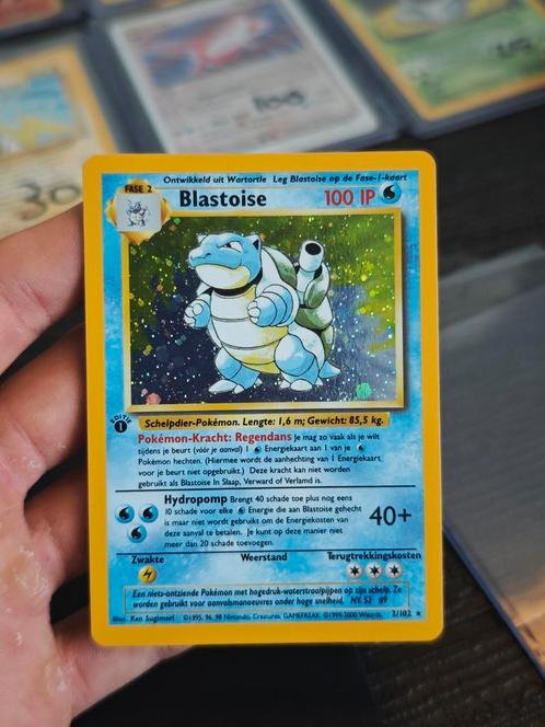 🥇 🇳🇱 First edition Blastoise 2 base set, Hobby en Vrije tijd, Verzamelkaartspellen | Pokémon, Zo goed als nieuw, Ophalen of Verzenden