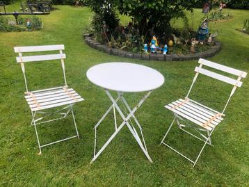 Brocante tuinsetje wel beschadig leeftijd ook na inklapbaar beschikbaar voor biedingen