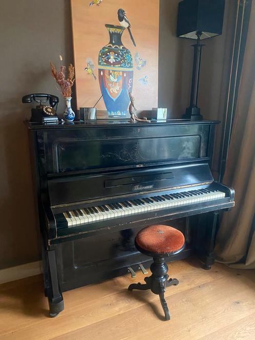 Piano antiek Thürmer, Muziek en Instrumenten, Piano's, Gebruikt, Piano, Zwart, Ophalen