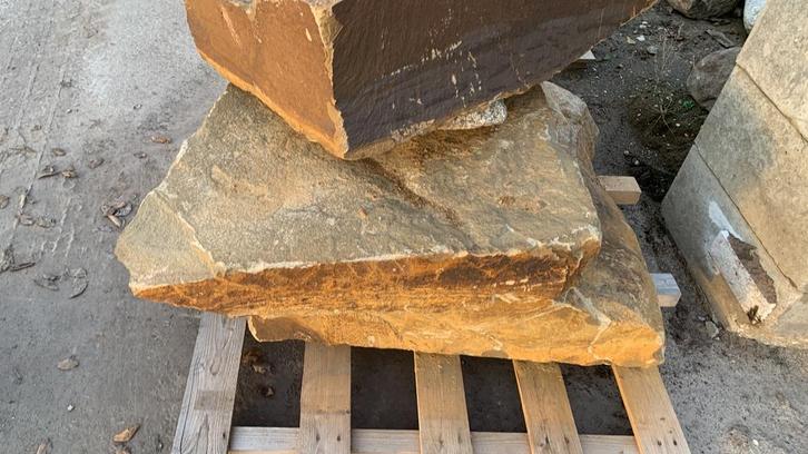 Stepstones Gres Bont mega stap tegels xxl natuursteen, Tuin en Terras, Grind, Keien en Split, Nieuw, Kei, Multi, Zandsteen, Ophalen of Verzenden