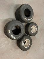 Set regenbanden met 2 voorvelgen, Ophalen of Verzenden, Gebruikt, Onderdelen Kart