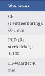 4 LM velgen - izgst - 16 inch, 4x100, 6,5J, CB 60.1m, ET 40, Overige merken, Zo goed als nieuw, Ophalen