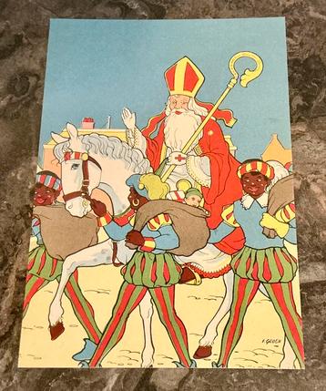 Sinterklaas met 3 Zwartepieten gaan naar de kinderen toe beschikbaar voor biedingen