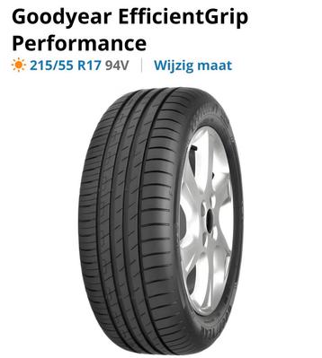2 Zgan zomervanden 215/55/17 beschikbaar voor biedingen
