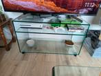 Glazen tv meubel, Ophalen, Gebruikt, 50 tot 100 cm, Minder dan 100 cm
