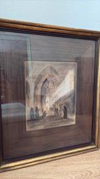 Houtskool klassiek kerk, Ophalen of Verzenden