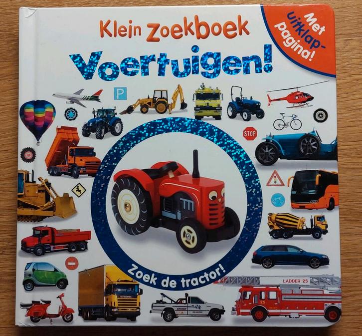 Klein Zoekboek Voertuigen! Zoek de tractor!, Boeken, Kinderboeken | Baby's en Peuters, Zo goed als nieuw, 2 tot 3 jaar, Uitklap-, Voel- of Ontdekboek