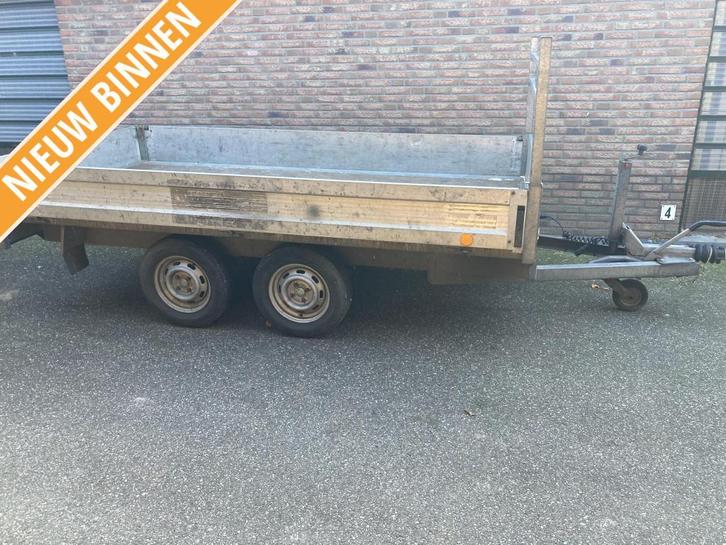 Plateauwagen aanhanger aanhangwagen tandemasser 2009, Auto diversen, Aanhangers en Bagagewagens, Gebruikt