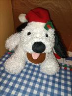 Kerst hond handpop met 3 liedjes 24 cm groot, Ophalen of Verzenden