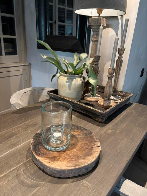 Prachtige oude plank decoratie mooi met windlicht, Huis en Inrichting, Overige Huis en Inrichting, Nieuw, Ophalen of Verzenden