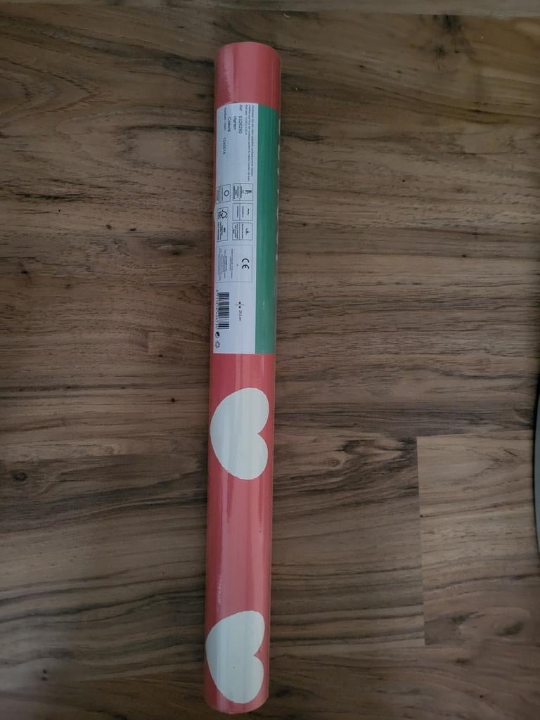 Rood behang met hartjes - 4 rollen, Ophalen of Verzenden, Minder dan 10 m², Rood