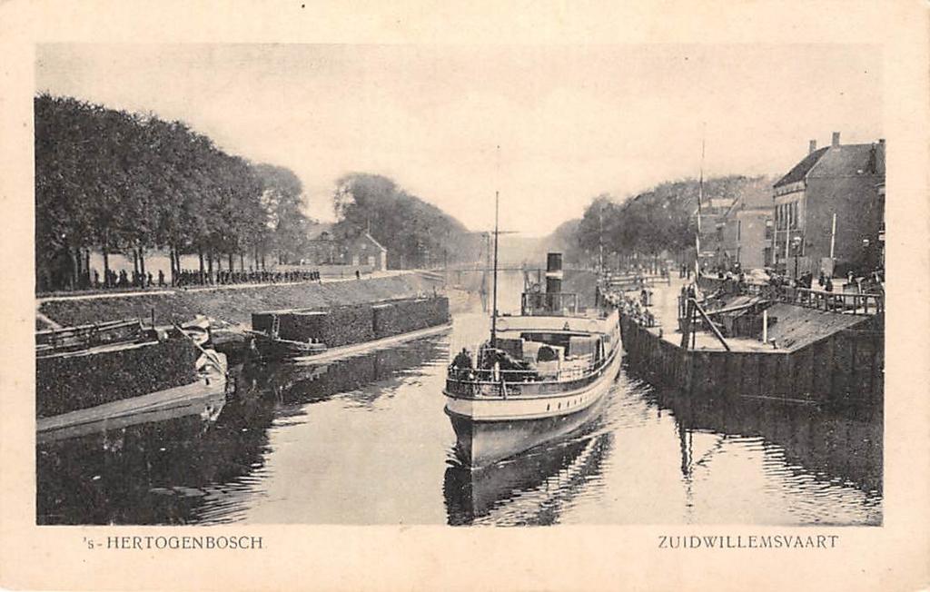 's-Hertogenbosch Zuidwillemsvaart Scheepvaart Militair, Ophalen of Verzenden, Voor 1920, Ongelopen, Noord-Brabant