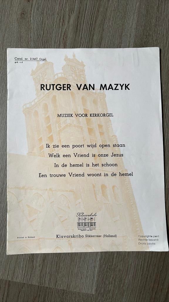 Bladmuziek, Rutger van Mazyk, klavarskribo, Ophalen of Verzenden, Artiest of Componist, Religie en Gospel