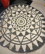 Gebruikt Kleed - 180 cm Rond, Gebruikt, Wit, 150 tot 200 cm, Rond