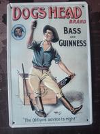 GUINNESS BEER - 161- GUINNESS AND BASS / LEES TEKST !, Ophalen, Nieuw, Reclamebord, Plaat of Schild, Overige merken