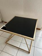 design salontafel goud en zwart, Huis en Inrichting, Tafels | Salontafels, Ophalen, Gebruikt, 50 tot 100 cm, Glas