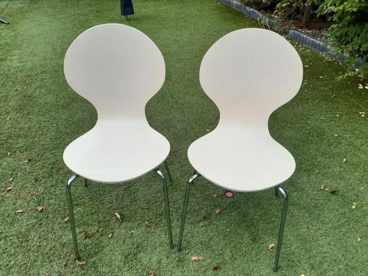 2 moderne stoelen, Huis en Inrichting, Stoelen, Gebruikt, Twee, Ophalen