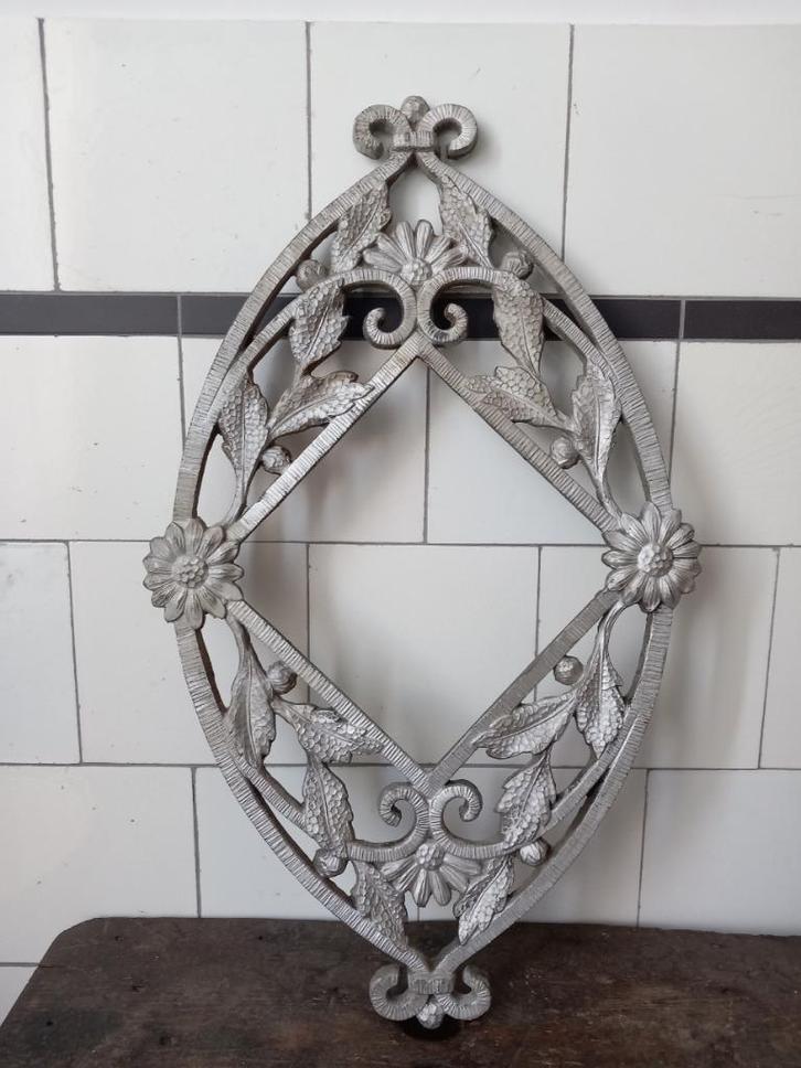 oude lijst spiegel, antiek rooster vintage Frans brocante, Antiek en Kunst, Curiosa en Brocante, Verzenden