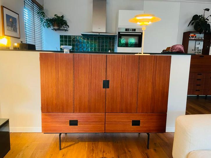 Pastoe Dressoir CU04 - Cees Braakman - Teak - Jaren 60, Huis en Inrichting, Kasten | Dressoirs, Gebruikt, 100 tot 150 cm, 25 tot 50 cm