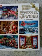 5 puzzels 1000 stukjes thema Kerstmis, Hobby en Vrije tijd, Ophalen of Verzenden, Meer dan 1500 stukjes, Gebruikt, Legpuzzel