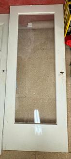 Binnendeur met Glas 206x82 - Linksdraaiend, Ophalen, Gebruikt, 80 tot 100 cm, Binnendeur