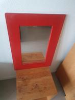2 x Ikea Vistdal spiegel, rood geverfd, 70 lang x 50 breed, Minder dan 100 cm, Gebruikt, Rechthoekig, Ophalen of Verzenden