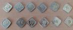 Vierkanten Stuivers - 5 Cent munten, Ophalen of Verzenden, 5 cent, Setje