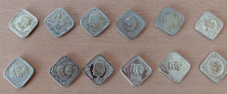 Vierkanten Stuivers - 5 Cent munten, Postzegels en Munten, Munten | Nederland, Setje, 5 cent, Ophalen of Verzenden