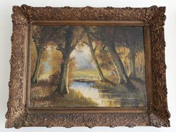 Schilderij "Beekje in het bos." SCH019 beschikbaar voor biedingen
